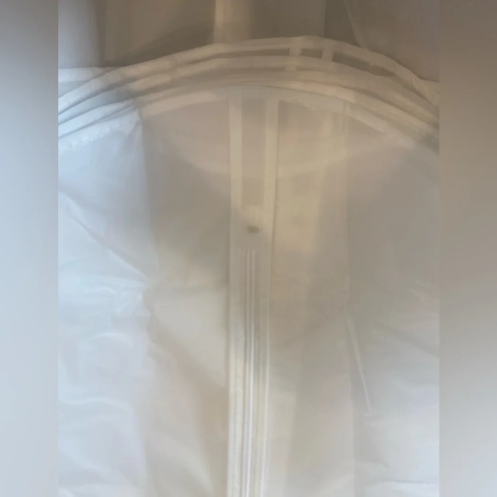6 white garment bags for travel and storage